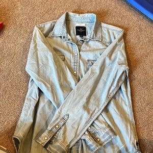 Jean button up shirt